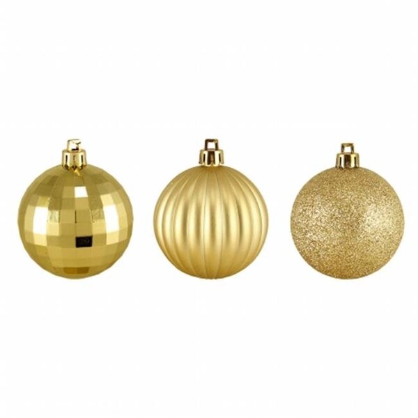 Northlight Seasonal Northlight Seasonal 31756353 Vegas Gold -Finish Shatterproof Christmas Ball Ornaments - 31756353
