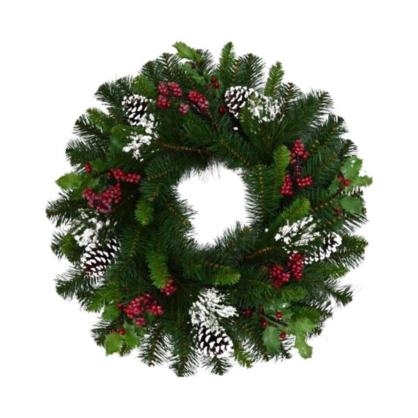 Celebrations 30 in. Home LED Prelit Wreath, Warm White, 4PK - 9080657