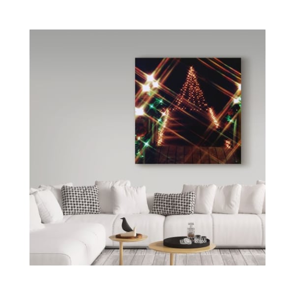 Trademark Fine Art Audrey 'Christmas Tree Light' Canvas Art, 18x18 - ALI38642-C1818GG