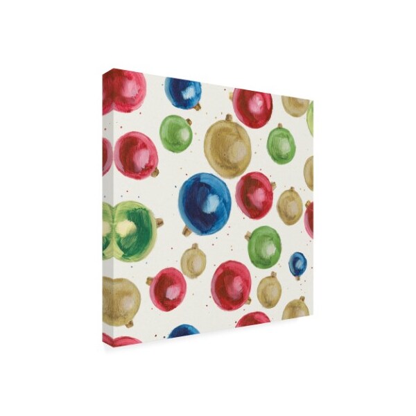 Trademark Fine Art Emily Adams 'Christmas Critters Bright Pattern IIB' Canvas Art, 18x18 - WAP11596-C1818GG