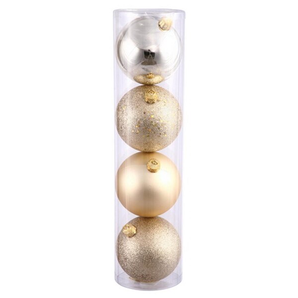 Vickerman 2.4 in. Champagne 4 Finish Orn Asst 24PK - N590638A