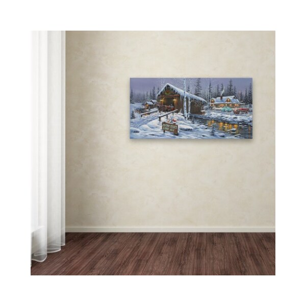 Trademark Fine Art Geno Peoples 'Holiday Gathering' Canvas Art, 12x24 - ALI19483-C1224GG