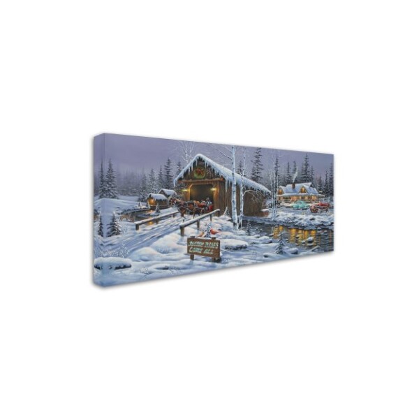 Trademark Fine Art Geno Peoples 'Holiday Gathering' Canvas Art, 12x24 - ALI19483-C1224GG