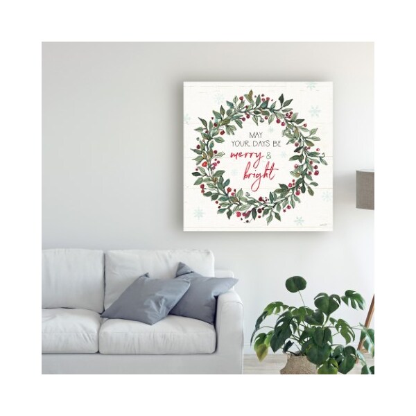 Trademark Fine Art Anne Tavoletti 'Holiday On The Farm Ix Merry And Bright' Canvas Art, 14x14 - WAP10303-C1414GG