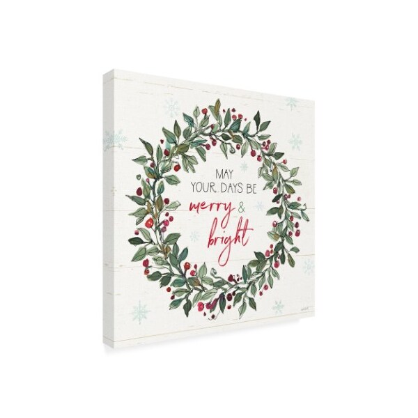 Trademark Fine Art Anne Tavoletti 'Holiday On The Farm Ix Merry And Bright' Canvas Art, 14x14 - WAP10303-C1414GG