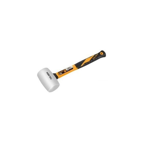 Tolsen Rubber Mallet 16oz Industrial Natural Rubber, Soft Type, Fiberglass Handle - 25175