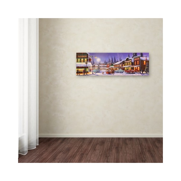 Trademark Fine Art Geno Peoples 'Main Street Christmas' Canvas Art, 16x47 - ALI19580-C1647GG