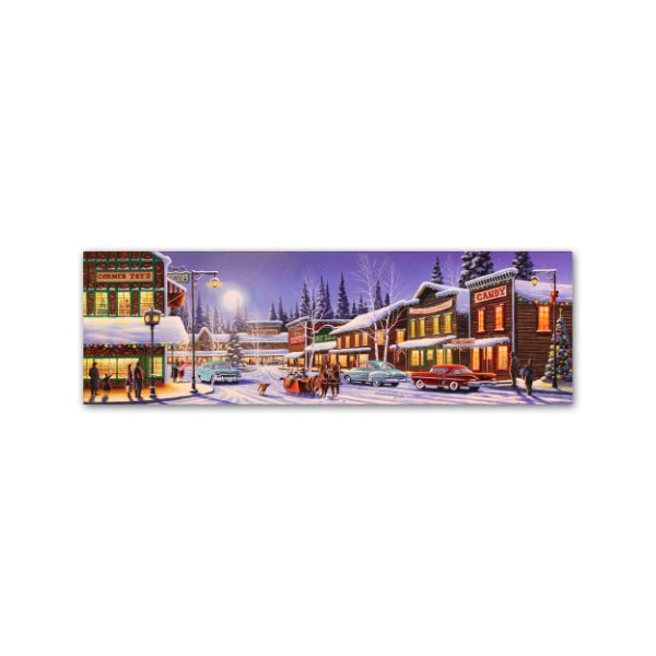 Trademark Fine Art Geno Peoples 'Main Street Christmas' Canvas Art, 16x47 - ALI19580-C1647GG