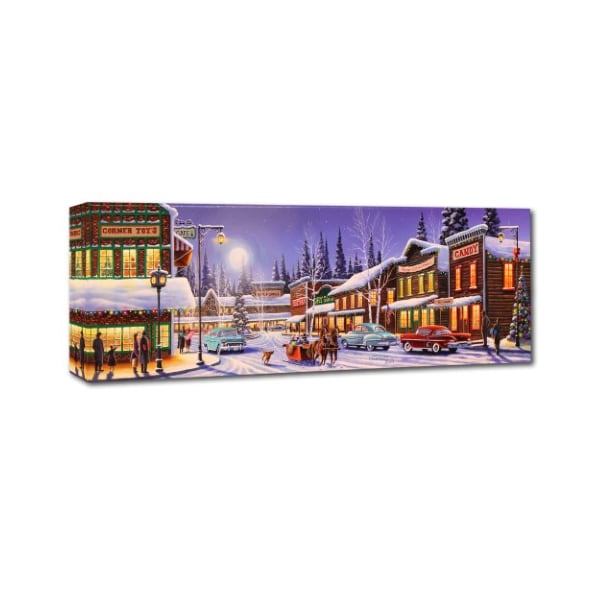 Trademark Fine Art Geno Peoples 'Main Street Christmas' Canvas Art, 16x47 - ALI19580-C1647GG