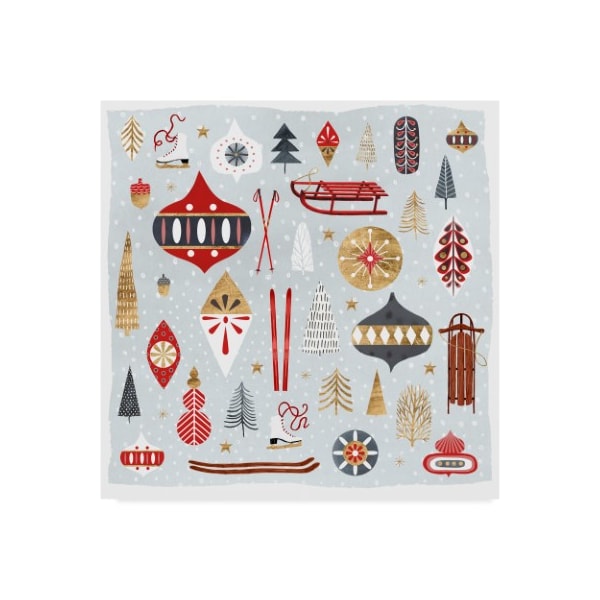 Trademark Fine Art Victoria Borges 'Christmas Chalet Iv' Canvas Art, 14x14 - WAG08547-C1414GG