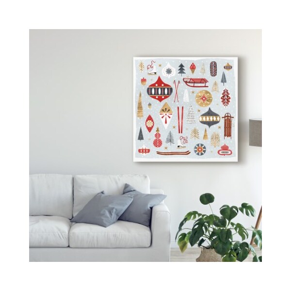 Trademark Fine Art Victoria Borges 'Christmas Chalet Iv' Canvas Art, 14x14 - WAG08547-C1414GG