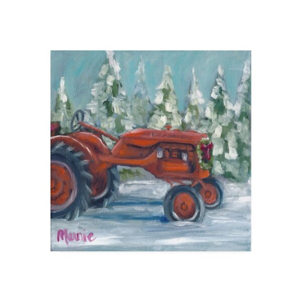 Trademark Fine Art Marnie Bourque 'Tractor 4 Seasons Allis Chalmers Holiday' Canvas Art, 35x35 - ALI44473-C3535GG