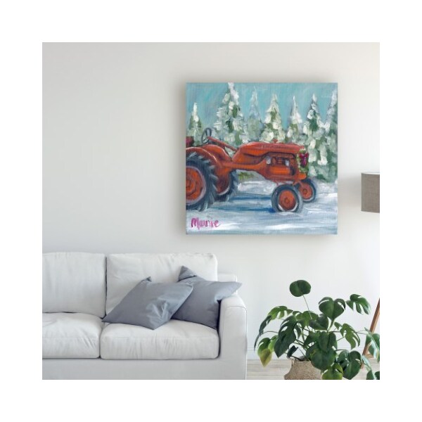 Trademark Fine Art Marnie Bourque 'Tractor 4 Seasons Allis Chalmers Holiday' Canvas Art, 35x35 - ALI44473-C3535GG