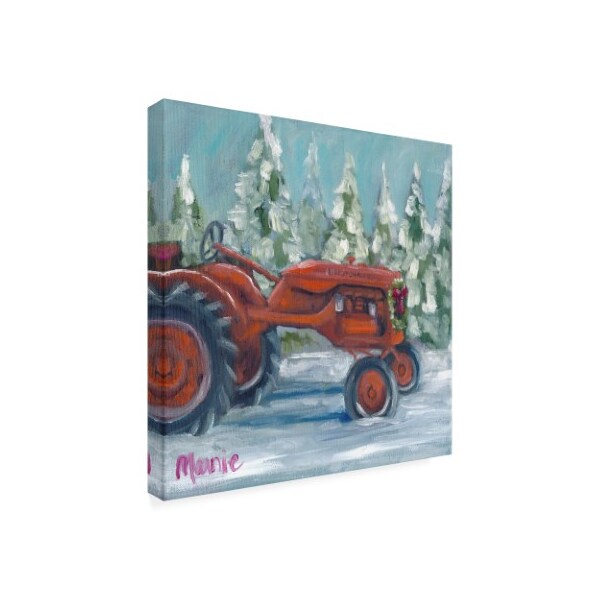 Trademark Fine Art Marnie Bourque 'Tractor 4 Seasons Allis Chalmers Holiday' Canvas Art, 35x35 - ALI44473-C3535GG