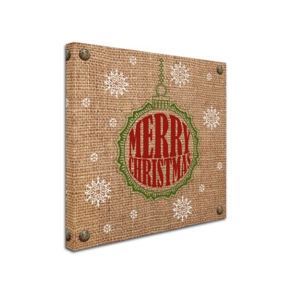 Trademark Fine Art Jean Plout 'Christmas On Burlap 3' Canvas Art, 18x18 - ALI17058-C1818GG
