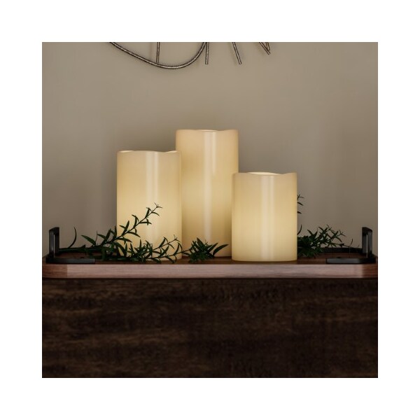 Hastings Home Hastings Home 3-piece LED Flameless Decorative Candles, Remote Controlled and Timer, 4, 5, 6-inch - 584807CRR