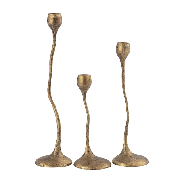Elk Signature Rosen Candleholder, Set of 3 Brass - H0897-10924/S3