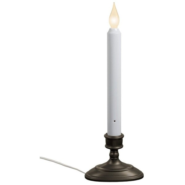 Xodus Innovations FPC1570A Window Candle, 11 in H Candle, Aged Bronze/White Candle, LED Bulb, Aged Bronze Holder - FPC1370A