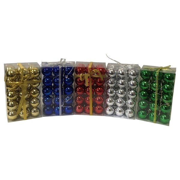 Santas Forest Ball Christmas Ornament, 40 mm H, PVC, Assorted - 99901