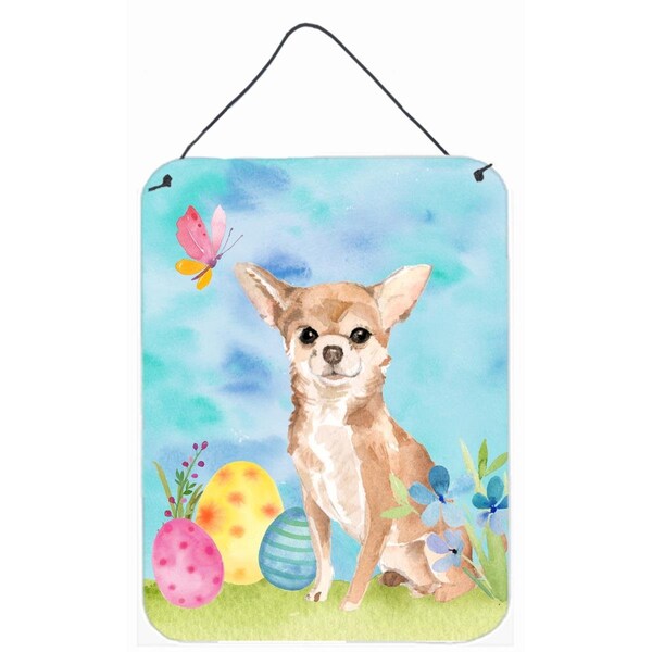 Carolines Treasures Chihuahua Easter Wall or Door Hanging Print - BB9621DS1216