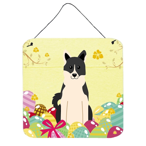 Carolines Treasures Easter Eggs Russo-European Laika Spitz Wall or Door Hanging Prints - BB6029DS66