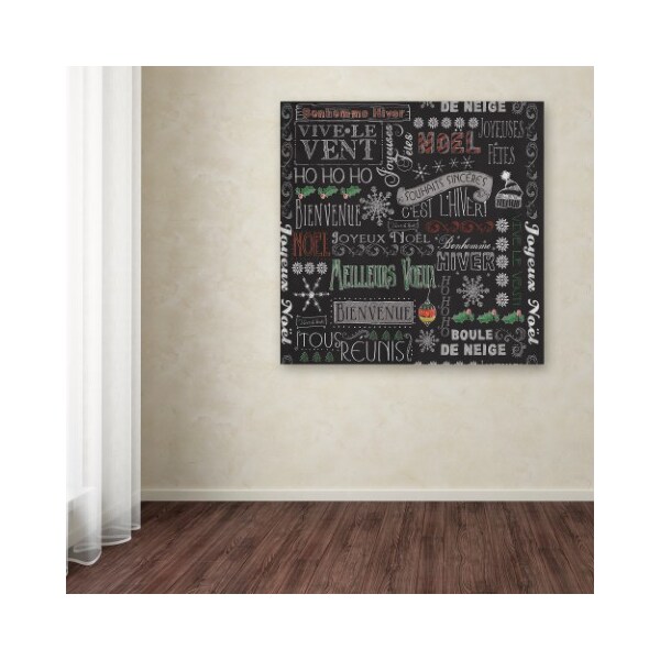 Trademark Fine Art Fiona Stokes-Gilbert 'Chalk Christmas F Patt' Canvas Art, 24x24 - ALI13686-C2424GG