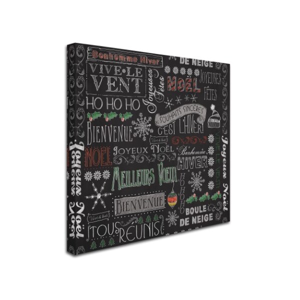 Trademark Fine Art Fiona Stokes-Gilbert 'Chalk Christmas F Patt' Canvas Art, 24x24 - ALI13686-C2424GG