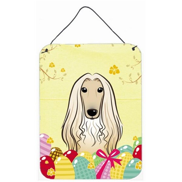 Carolines Treasures Afghan Hound Easter Egg Hunt Wall or Door Hanging Prints - BB1926DS1216