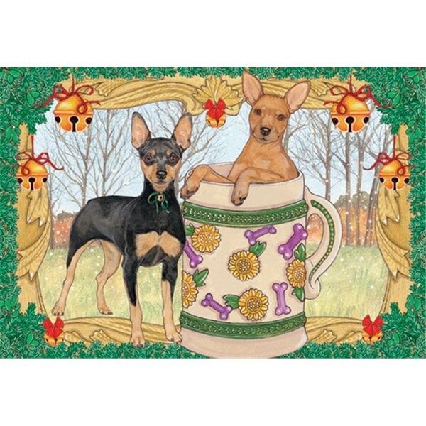 Pipsqueak Productions Pipsqueak Productions C954 Holiday Boxed Cards- Miniature Pincher - C954