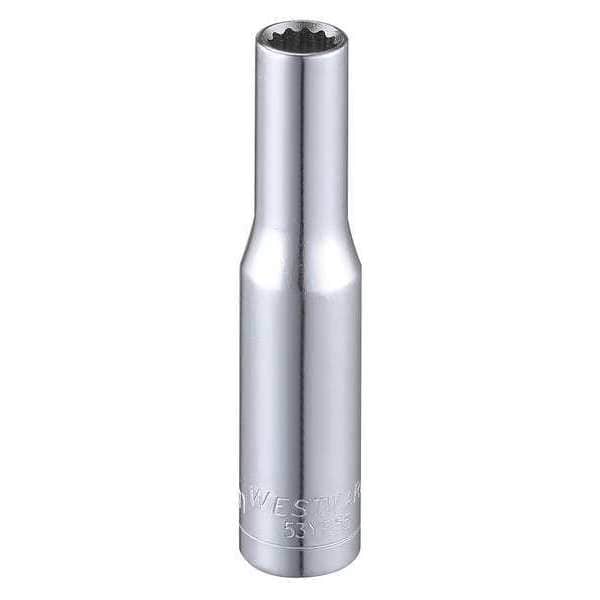 Westward 1/4 in Drive, 5.5mm Triple Square Metric Socket, 12 Points - 53YR55