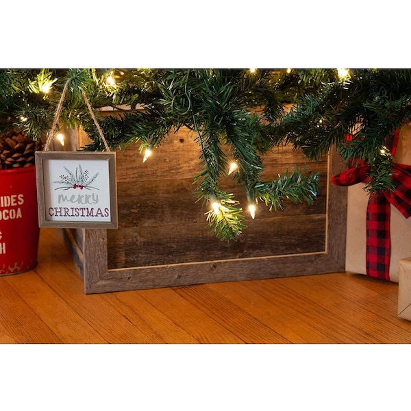 Barnwoodusa Rustic Farmhouse Reclaimed Wide Christmas Tree Collar/Skirt - 840075812746