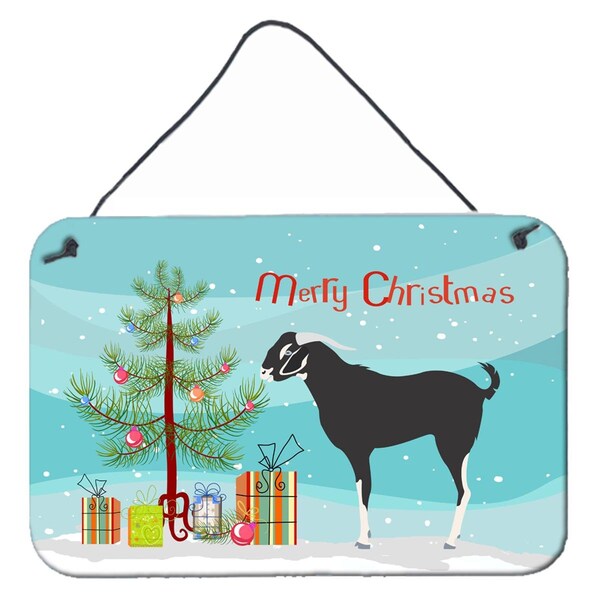 Carolines Treasures Black Bengal Goat Christmas Wall or Door Hanging Prints - BB9251DS812