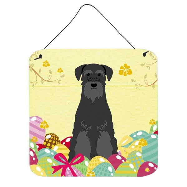 Carolines Treasures Easter Eggs Standard Schnauzer Black Wall or Door Hanging Prints - BB6032DS66
