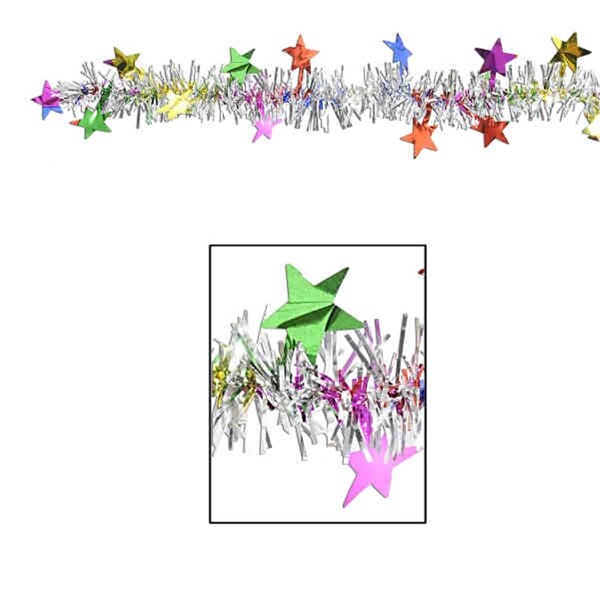 Goldengifts FR Metallic Star Garland - Multicolor - 12ft - GO2811899