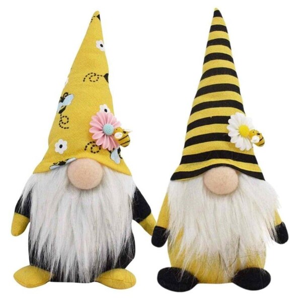 Surprise 8 in. Honey Bee Gnomes - Set of 2 - SU3743642