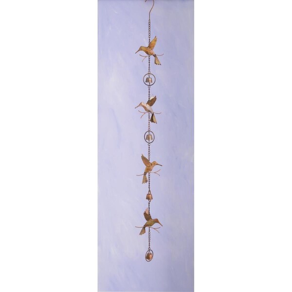 Ancient Graffiti Hummingbird & Bells Flamed Hanging Ornament - ANCIENTAG86023