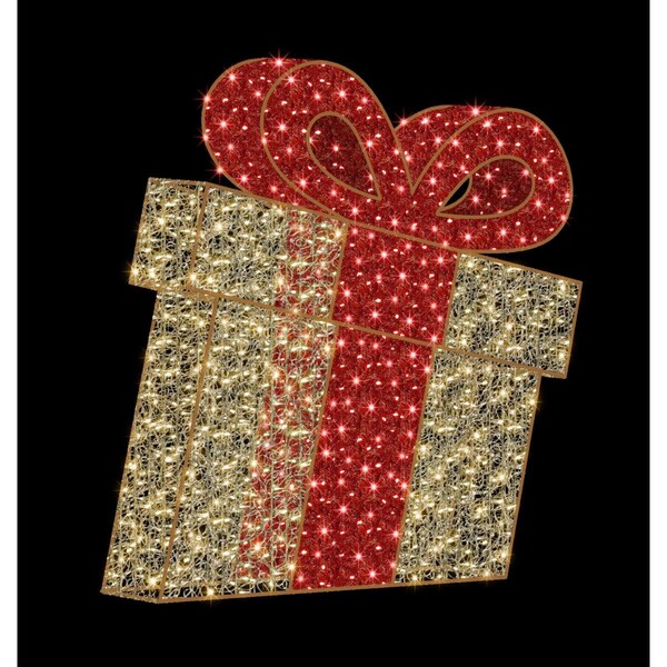 Queens Of Christmas 5 ft. 3D Red Gift Box Neon Flex - WL-MTNF-3DGFT-RE-05