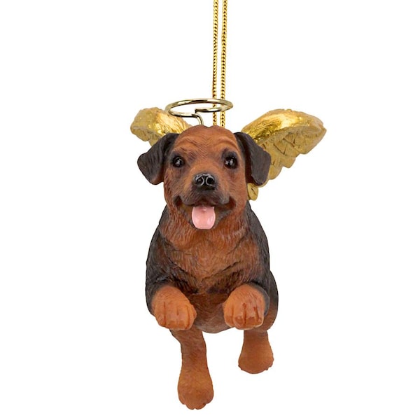 Design Toscano Honor the Pooch: Rottweiler Holiday Dog Angel Ornament - JH170727