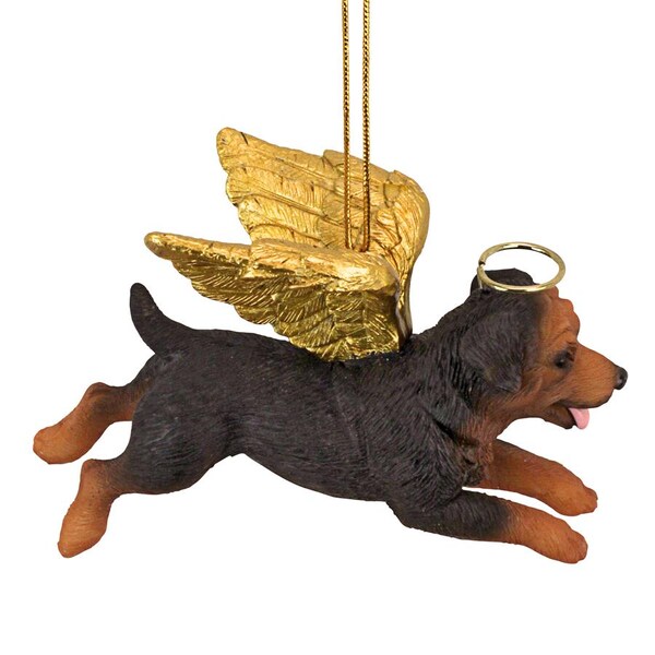 Design Toscano Honor the Pooch: Rottweiler Holiday Dog Angel Ornament - JH170727