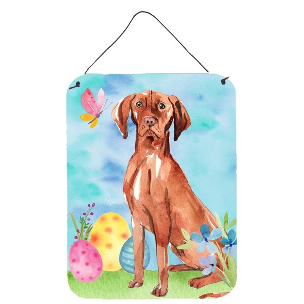 Carolines Treasures Easter Eggs Vizsla Wall or Door Hanging Prints - CK1914DS1216