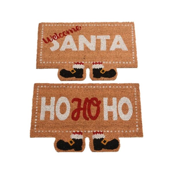 Everlands Decoris Multicolored Ho Ho Ho/Welcome Santa Door Stopper 0.6 in. - 725839