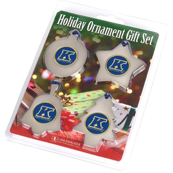 Linkswalker LinksWalker LW-CO3-KSG-ORN4PK Kent State Golden Flashes-Ornament Gift Pack - LW-CO3-KSG-ORN4PK