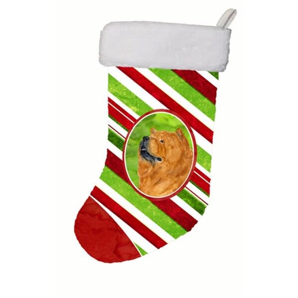 Carolines Treasures Carolines Treasures SS4571-CS 11 x 18 in. Chow Chow Winter Snowflakes Christmas Stocking - SS4571-CS