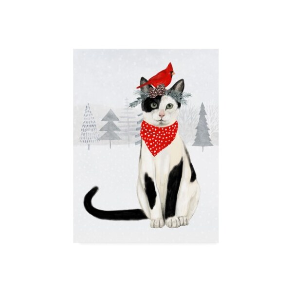 Trademark Fine Art Victoria Borges 'Christmas Cats And Dogs Vi' Canvas Art, 24x32 - WAG13526-C2432GG