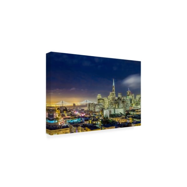 Trademark Fine Art Dave Gordon 'San Francisco Holiday Lights' Canvas Art, 22x32 - IC00739-C2232GG