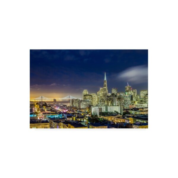 Trademark Fine Art Dave Gordon 'San Francisco Holiday Lights' Canvas Art, 22x32 - IC00739-C2232GG