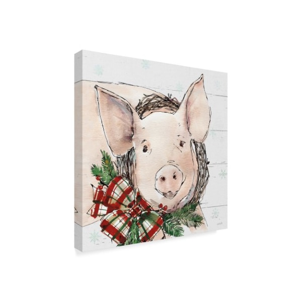 Trademark Fine Art Anne Tavoletti 'Holiday On The Farm Vii On Gray' Canvas Art, 35x35 - WAP08804-C3535GG