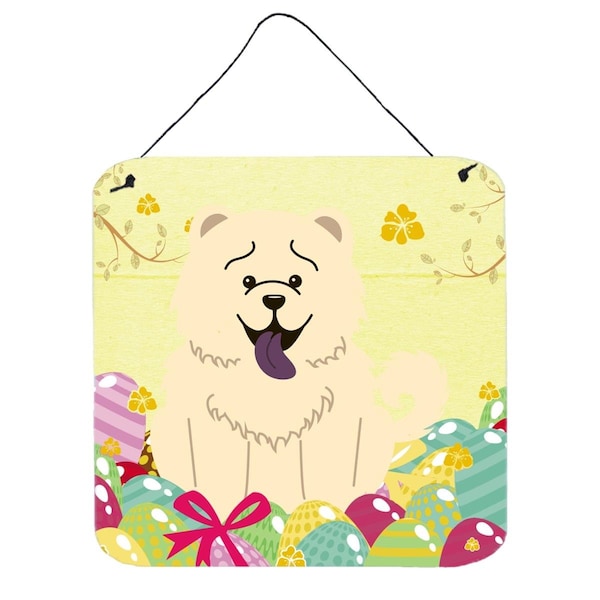Carolines Treasures Easter Eggs Chow Chow White Wall or Door Hanging Prints - BB6140DS66