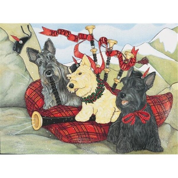Pipsqueak Productions Pipsqueak Productions C936 Scottish Terriers Christmas Boxed Cards - Pack of 10 - C936