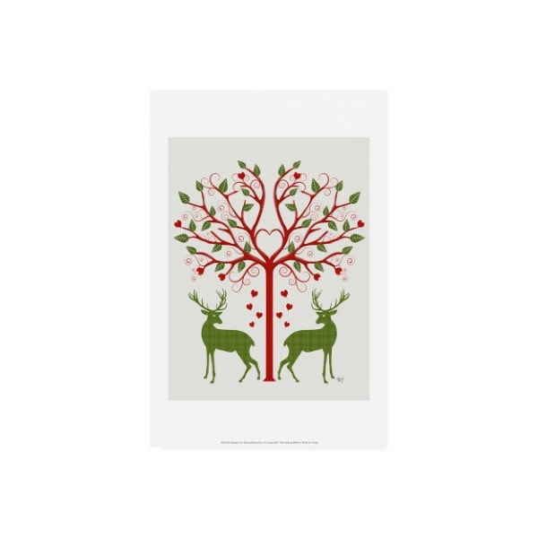 Trademark Fine Art Fab Funky 'Christmas Des On Cream' Canvas Art, 22x32 - WAG13692-C2232GG